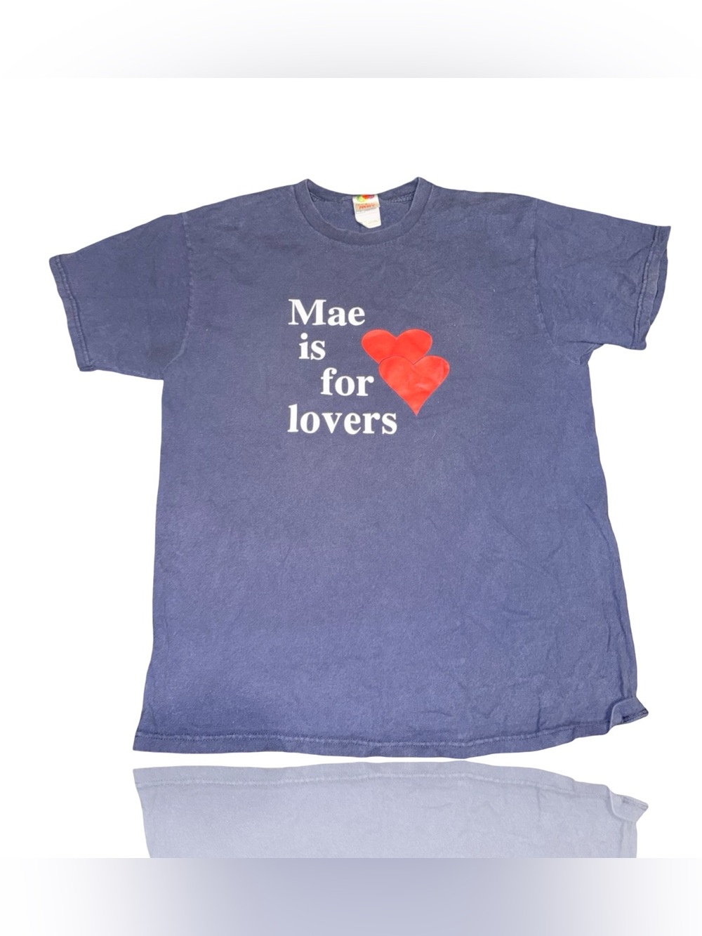 Mae Is For Lovers Band T-Shirt Unisex Size L Blue Graphic Print